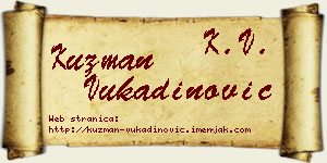 Kuzman Vukadinović vizit kartica